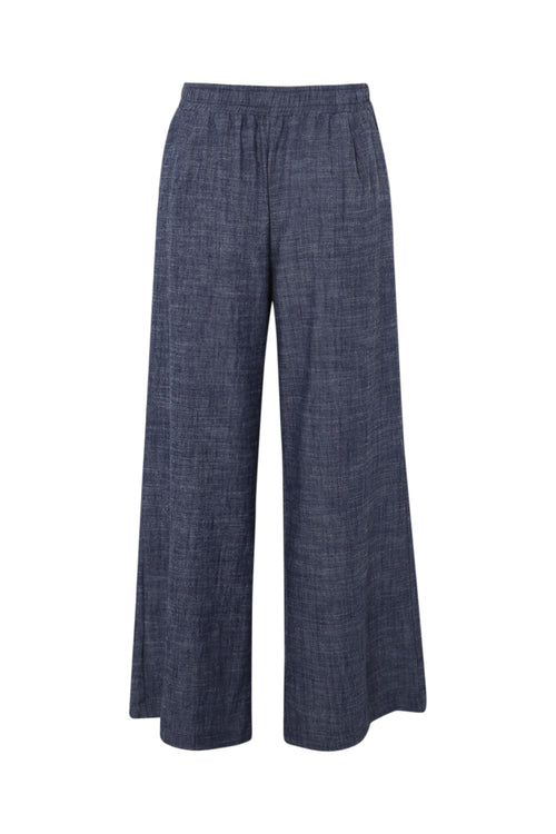 Pantalon large en lin uni-Paprika-11