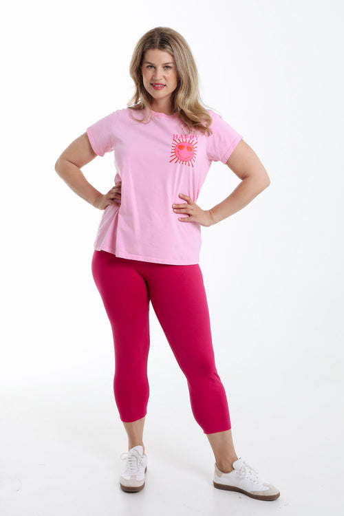 Legging 3/4 en coton bio-Paprika-7