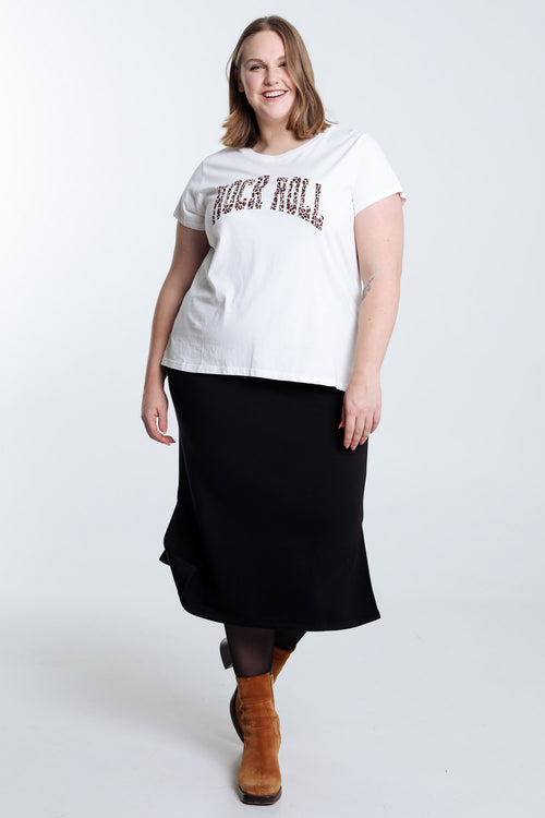 T-shirt van katoen Rock Roll-Paprika-7