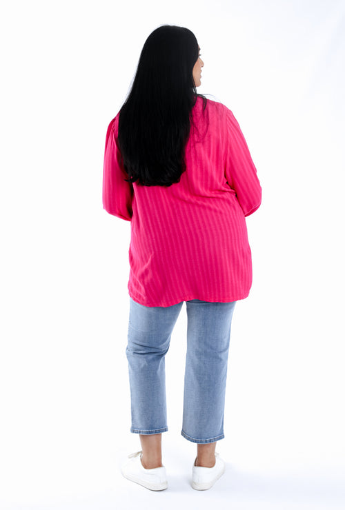 Effen viscose overhemd-Paprika-2