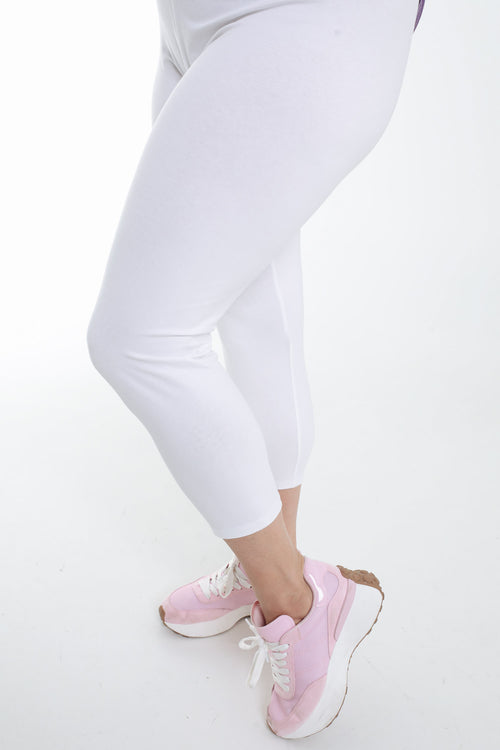 3/4 legging van biologisch katoen-Paprika-5
