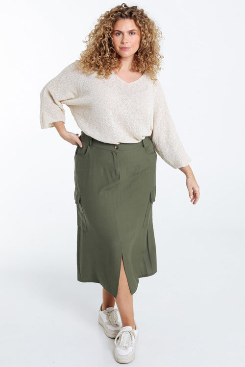 Pull boîte en coton avec lurex-Paprika-7