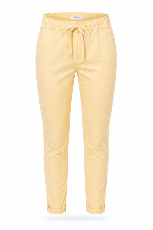 Effen lichte katoenen chino-Paprika-1