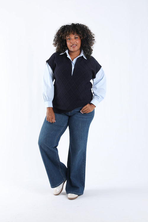 Pull chemise 2 en 1-Paprika-7