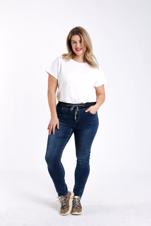 Slim fit jegging Lolly L32 in denim-Paprika-6