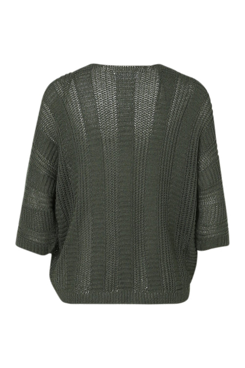 Gilet ajouré uni-Paprika-11