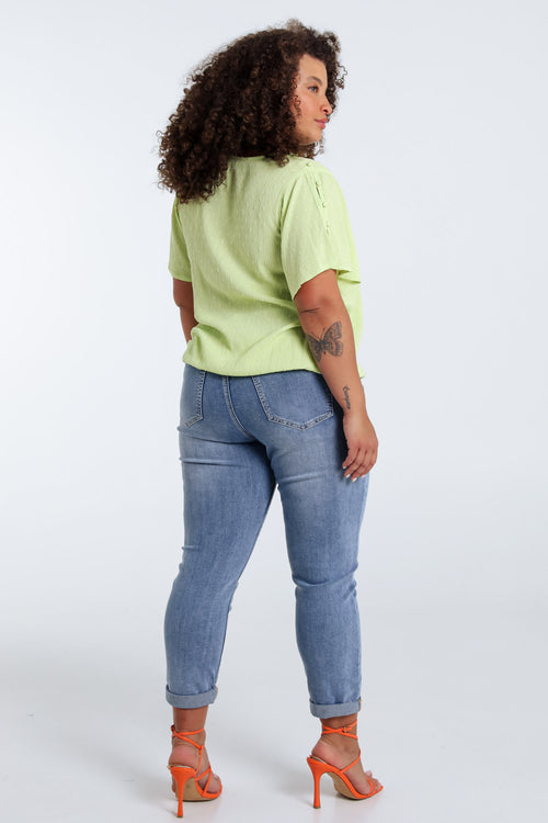 Effen viscose blouse-Paprika-2