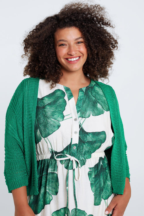Gilet ajouré uni-Paprika-3