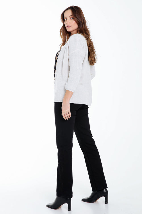 Cardigan en viscose avec lurex-Paprika-2