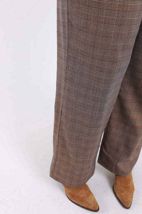 Pantalon à carreaux avec lurex-Paprika-4