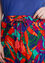 Halflange rok in viscose met meerkleurig grafisch motief