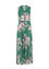Lange jurk in viscose met grote bloemenprint
