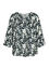 Lange blouse met tweekleurig bloemenmotief