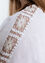 Effen blouse in linnen met borduurwerk op de schouders