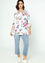 Lange blouse in viscose met bloemenprint