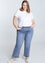 Rechte 7/8-jeans 'Mia' met strass