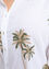Losse, katoenen blouse met geborduurde palmbomen