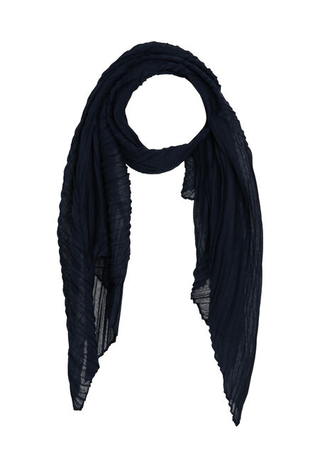 plakband Tegen de wil Onbevreesd Effen sjaal in voile - Marineblauw