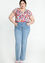 Straight jeans 'Mia' L32 met juweeldetail op de riem