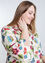 Geborduurde blouse met bloemenmotief