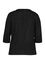 T-shirt in effen, warm tricot, Zwart