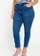 Slim 7/8-jeans 'Louise' met drukknoopdetail onderaan