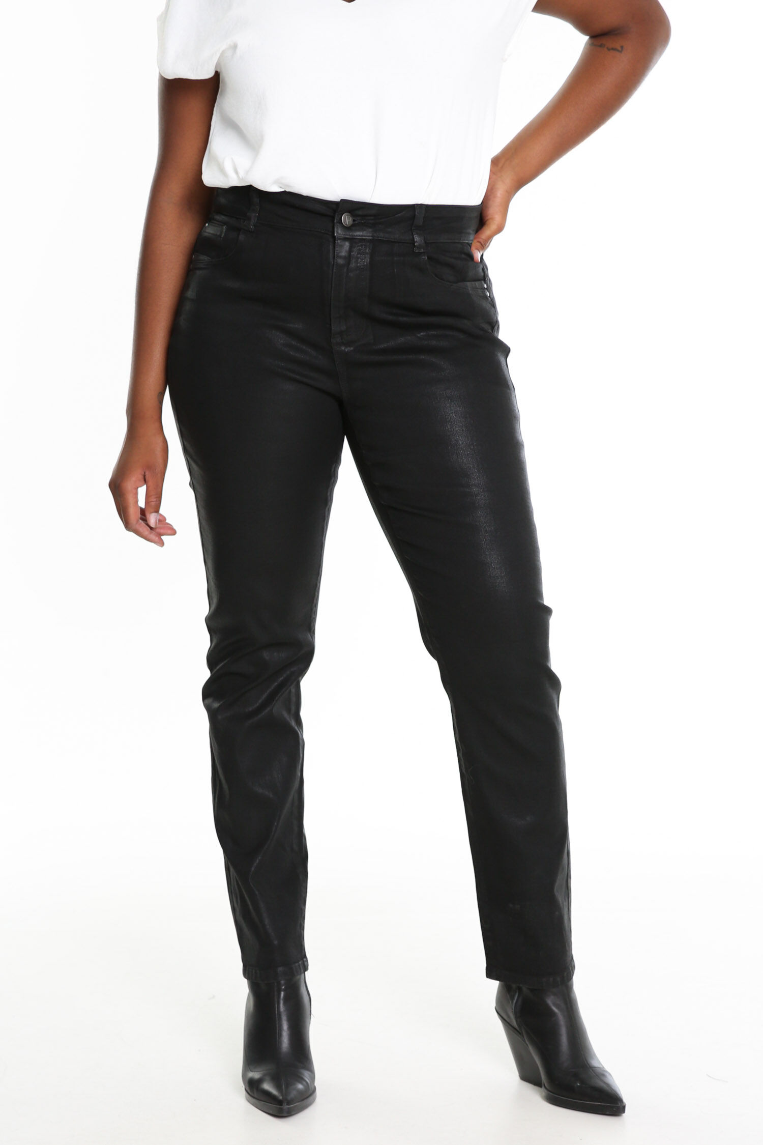 Mode Broeken Stoffen broeken H&M Stoffen broek zwart zakelijke stijl 