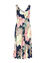 Halflange jurk met wikkelkraag en grote bloemenprint