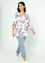 Lange blouse in viscose met bloemenprint